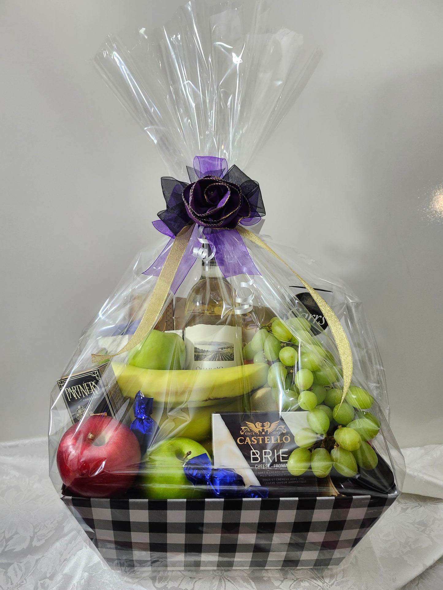 Cheese, Chocolate and Fruit Gift Basket