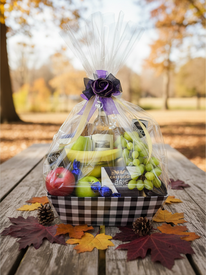 Cheese, Chocolate and Fruit Gift Basket