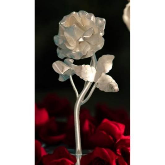 Silver Rose Brooch