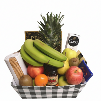Cheese, Chocolate and Fruit Gift Basket