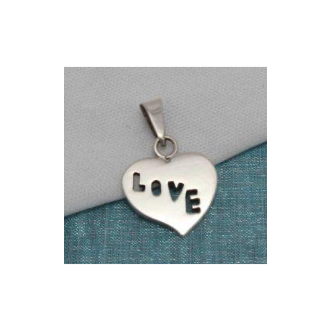 Sterling Silver LOVE Heart Charm